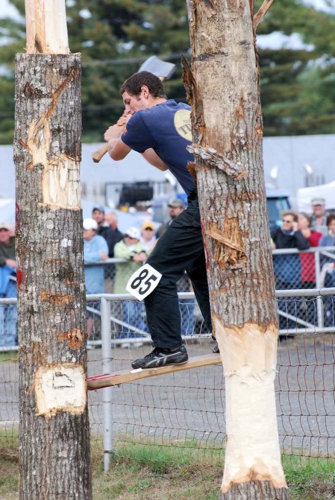 These days the Woodsmen’s Field Day at Fryeburg Fair draws some 6,000 to 8,000 spectators.