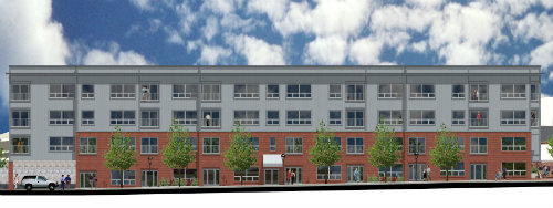 Artist's rendering of Phase II of the front of the Bay House development project in Portland, Maine. (Courtesy photo)