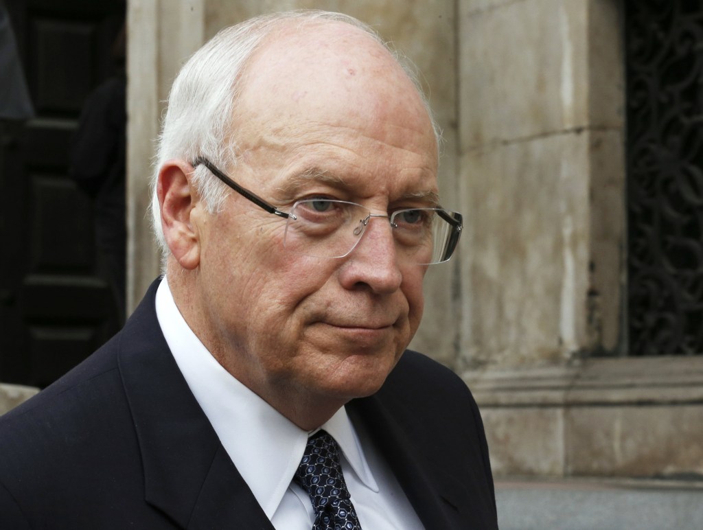 Former U.S. Vice President Dick Cheney leaves after attending the funeral service of former British Prime Minister Margaret Thatcher at St. Paul’s Cathedral, in London in April. In an interview with CBS’ “60 Minutes,” Cheney said he once feared that terrorists could use the electrical device that had been implanted near his heart to kill him and had his doctor disable its wireless function.