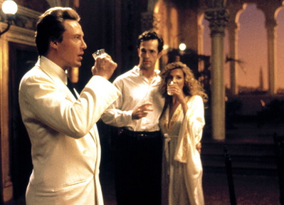 Christopher Walken, left, Rupert Everett and Natasha Richardson in “The Comfort of Strangers,” which one wouldn’t necessarily think would belong on a list of scary movies, but …