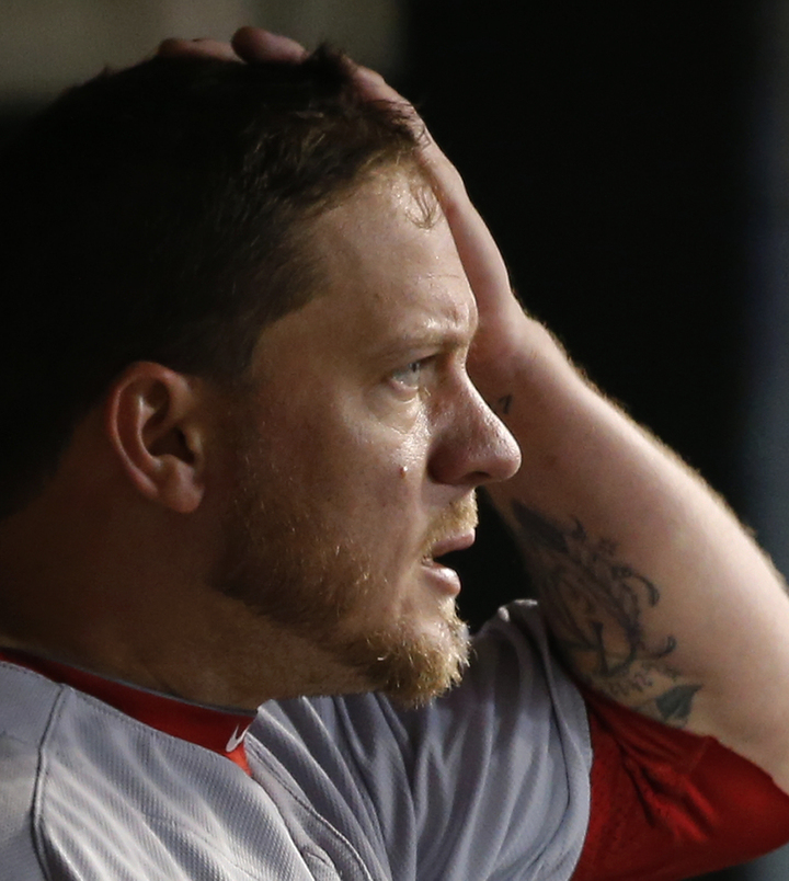 No smiles for Jake Peavy, not Wednesday night. By the bottom of the fourth inning he was out of the game, sitting in the dugout and watching the remainder of Boston’s 7-3 loss to the Detroit Tigers in Game 4.