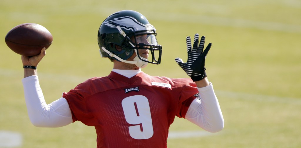 Nick Foles will start at quarterback Sunday for the Philadelphia Eagles in place of Michael Vick, out with a hamstring injury. Foles suffered a concussion two weeks ago.