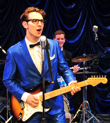 Kurt Jenkins in the title role in the Ogunquit Playhouse production of “Buddy: The Buddy Holly Story.”