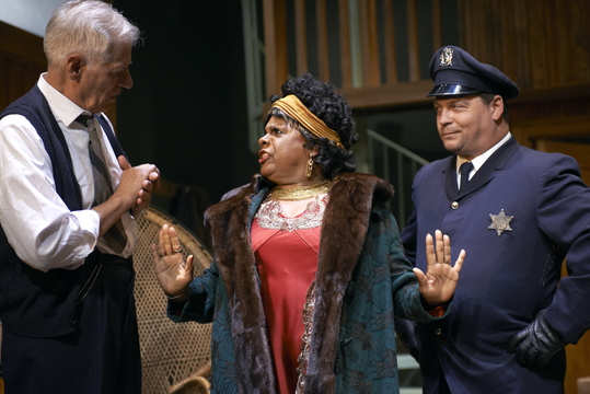 Tom Bloom, Tina Fabrique and Corey Gagne in the Portland Stage Company production of “Ma Rainey’s Black Bottom.”