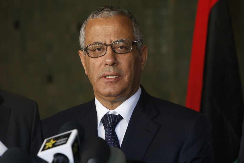 Libyan Prime Minister Ali Zidan speaks to the media during a press conference in Rabat, Morocco, on Tuesday. Zidan was snatched by gunmen before dawn Thursday from a Tripoli hotel where he resides, the government said.