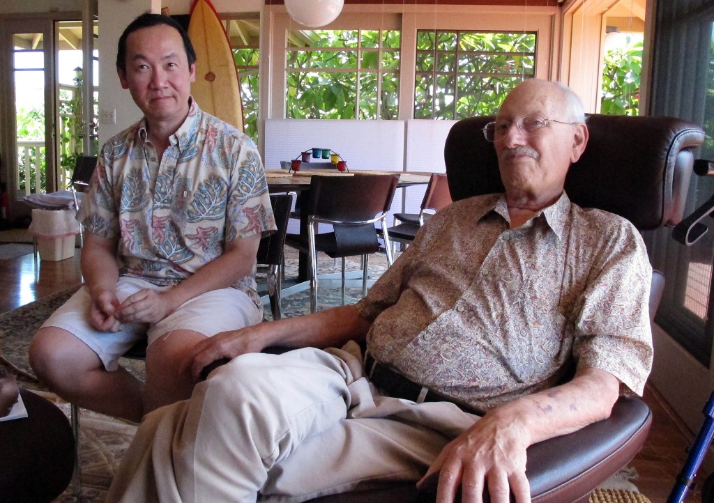 Partners Tom Humphreys, right, and Dr. Allan Wang share a home in Honolulu. “It’s unfair that our amazing relationship – which we’ve been together over 33 years – our amazing relationship cannot be acknowledged,” Wang said.
