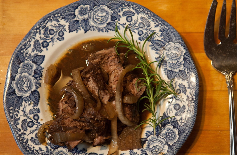 Vinegar-Braised Pot Roast is adapted from Atlanta author Cynthia Graubart’s cookbook, “Slow Cooking for Two: Basics, Techniques, Recipes” (Gibbs Smith, $19.99).