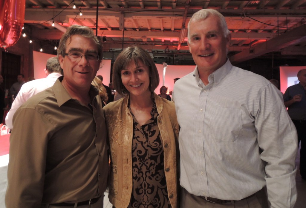 Nat Thompson of Scarborough, Nancy Litrocampes of Westbrook and Kevin Carley of Portland at the recent fundraiser.