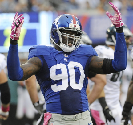 Jason Pierre-Paul of the New York Giants looked sharp Monday night – a constant fixture in the Minnesota Vikings’ backfield.
