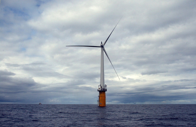 Statoil had planned to put up four floating wind turbines – similar to these producing power in the North Sea – off Boothbay Harbor. But the company announced last week that it was leaving Maine, blaming its decision on a initiative to reopen bids for offshore wind projects.