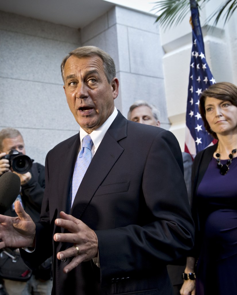 House Speaker John Boehner, R-Ohio, speaks with reporters Tuesday in Washington. Thanks to modern technology, each House member could represent many more people “at a fraction of the cost to taxpayers,” a reader says.