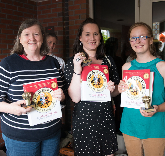 Winners of the 2013 Damariscotta Pumpkinfest Dessert Contest, from left: Tyrrell Hunter, third place; Liza Bonnell, second place; Emma Goltz, first place.