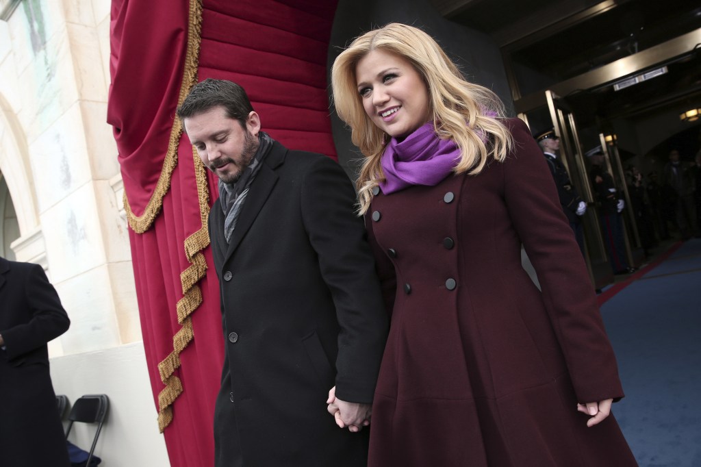 Singer Kelly Clarkson and Brandon Blackstock are shown in January in Washington. They wed Sunday.