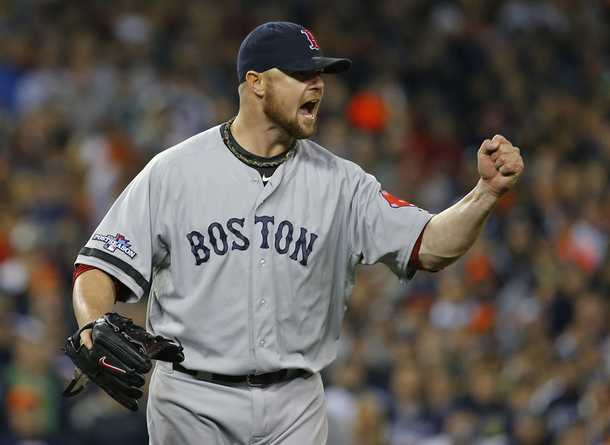 Jon Lester hadn’t won an American League Championship Series game for the Boston Red Sox. Not this year, not against Tampa Bay in 2008. But that changed Thursday night when he allowed two runs in 5 innings, then relied on the bullpen to beat the Detrot Tigers, 4-3.