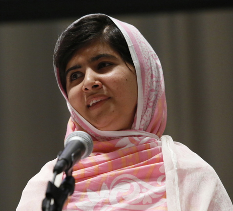 Malala Yousafzai, 16, addresses hundreds of young leaders who support the U.N.’s education initiative.