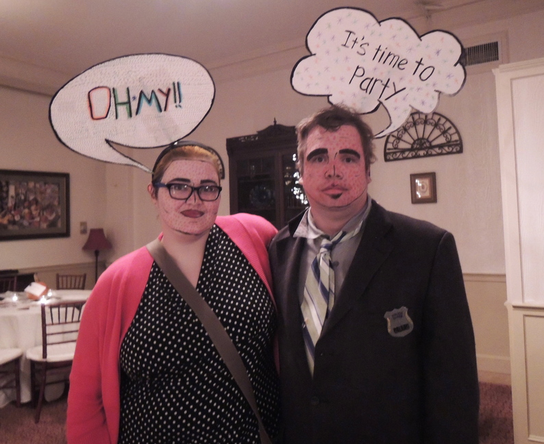 “We’re pop art,” said “Gumshoe” Adam Campbell, of Lewiston. His wife, Heather, got the costume idea from Pinterest.