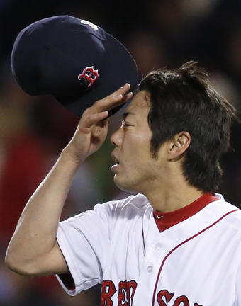 Koji Uehara wasn’t in a close-the-game situation, but he needed the work and pitched a scoreless ninth inning for the Red Sox.