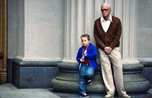 Johnny Knoxville, with Jackson Nicoll, stars in “Jackass Presents: Bad Grandpa.”