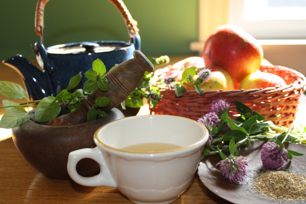Some of the plants Wiccans might use at this time of year to brew a magical tea include apples, clover, chamomile and mint.