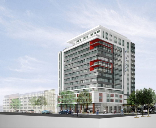 Image by CBT Architects, Boston, Mass. An artist rendering of the first phase of the so-called ‘midtown’ project proposed for Portland’s Bayside.