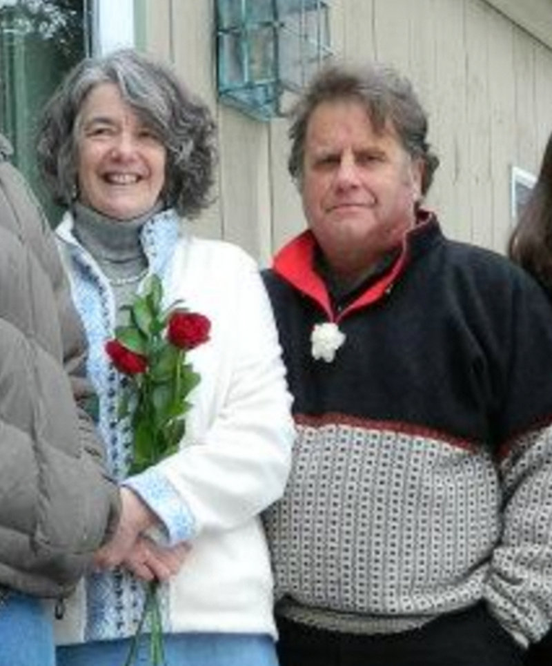 Maggy and Peter Willcox on the day of their wedding, Feb. 23, 2013 on Isleboro. Peter Willcox is currently jailed in Russia after after a protest earlier this month near an offshore Russiam oil platform was disrupted.