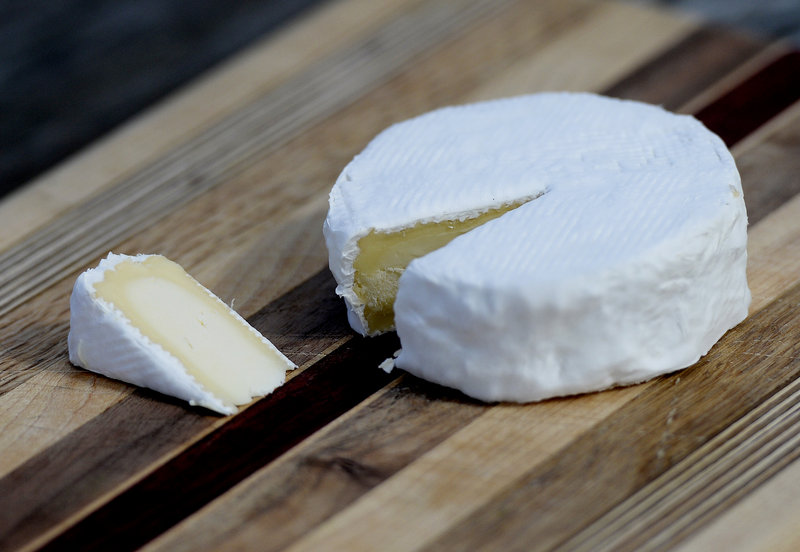 Winter Hill’s Frost Gully Farmstead Cheese, a bloomy rind cheese.
