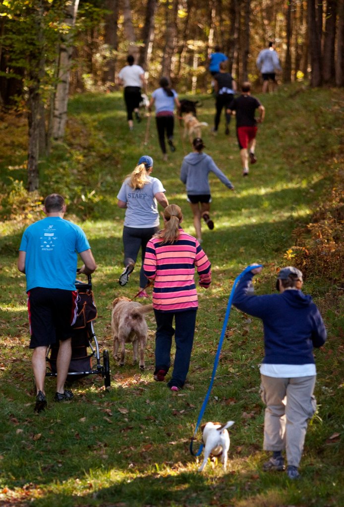 It’s really all winners, the people and their canine companions, as they go through the scenic trails through the Norway woods on a lovely autumn day.