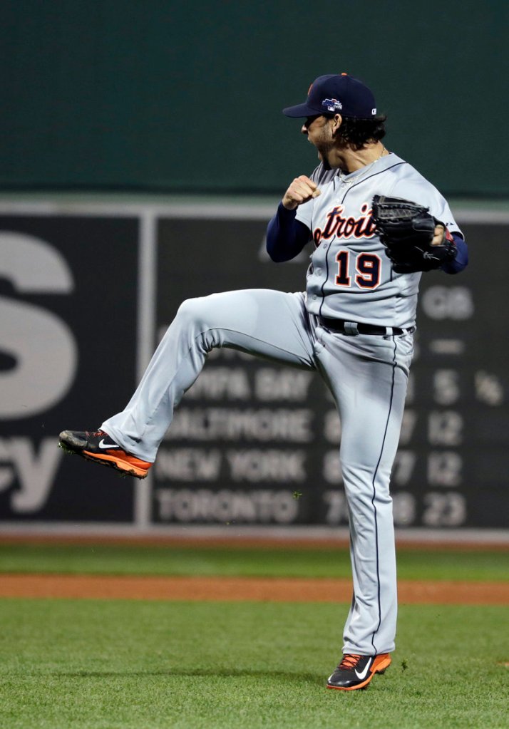 Anibal Sanchez of the Detroit Tigers had trouble with command but was tough when he had to be, including a Stephen Drew strikeout to end the sixth with the bases full.