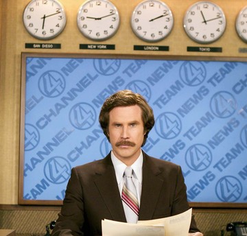 Will Ferrell, in character as Ron Burgundy, will appear Dec. 4 at Boston’s Emerson College, which will change the name of its school of communication for the day and screen the new “Anchorman” movie.