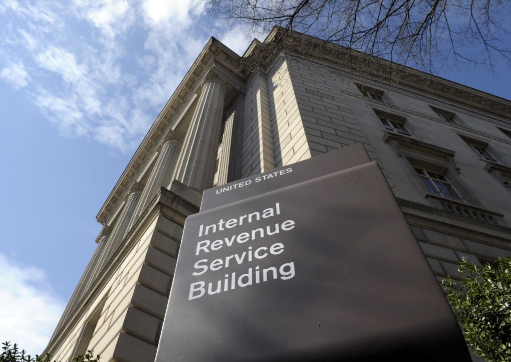 Photo shows the Internal Revenue Service building in Washington. The IRS issued $4 billion in fraudulent tax refunds last year to people using stolen identities, with some of the money going to addresses in Bulgaria, Lithuania and Ireland, according to a Treasury report released Thursday. The IRS sent a total of 655 tax refunds to a single address in Lithuania, and 343 refunds went to a lone address in Shanghai.