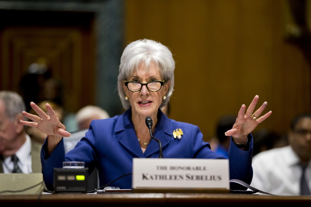 In this Nov. 6, 2013, file photo, Health and Human Services Secretary Kathleen Sebelius testifies on Capitol Hill in Washington on the difficulties plaguing the implementation of the Affordable Care Act. Putting a statistic on disappointment, the Obama administration revealed Wednesday, Nov. 13, that fewer than 27,000 people signed up for private health insurance last month in the 36 states relying on a problem-filled federal website.