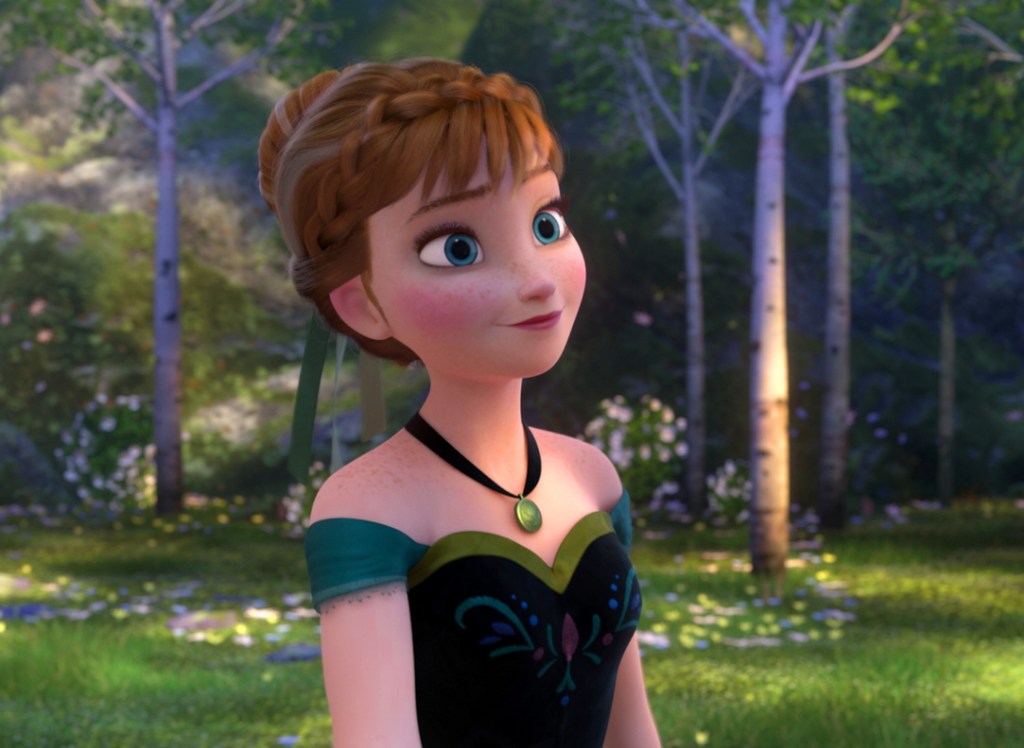 Anna, voiced by Kristen Bell, in a scene from “Frozen.”