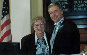 Rep. Mike Michaud and his mother, Jean Michaud, who died Wednesday.