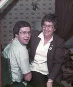 Rep. Mike Michaud and his mother, Jean Michaud, who died Wednesday, in an undated photo.