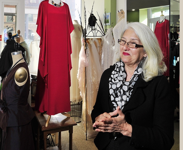 Maria Antonietta, owner of Maria Antonietta Couture on Free Street in Portland, says the made-in-Maine brand is powerful because consumers associate it with quality.