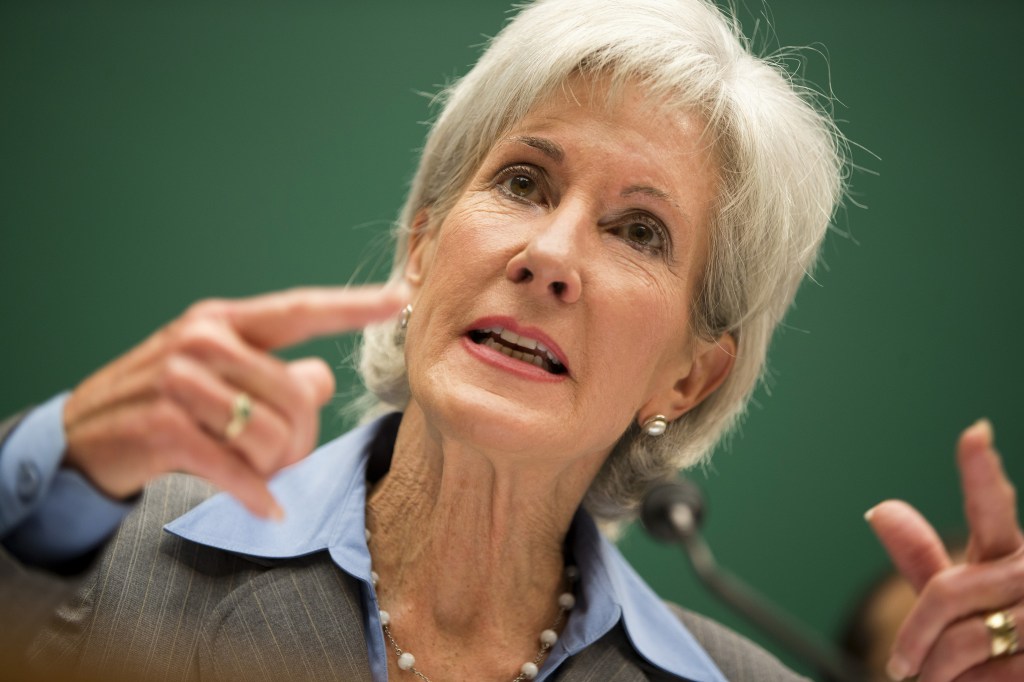 Health and Human Services Secretary Kathleen Sebelius testifies on Oct. 30, 2013, before a House Energy and Commerce Committee hearing on the difficulties plaguing the implementation of the Affordable Care Act.