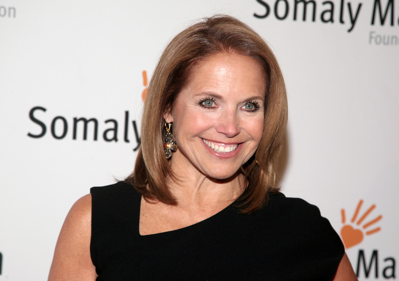 This Oct. 23, 2013 file photo shows TV host Katie Couric at the Somaly Mam Foundation Gala in New York. Couric is joining Yahoo to anchor a news program for the Internet company as it tries to expand its audience and sell more advertising. An announcement on Monday, Nov. 25, confirms recent published reports that Couric would diversify into online video programming after spending decades in broadcast television as a talk-show host and news anchor. The 56-year-old Couric will continue to host her daytime talk show, “Katie,” on ABC even after she becomes Yahoo’s “global anchor” beginning next year.