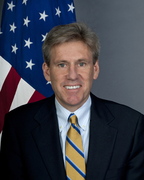 U.S. Ambassador to Libya Christopher Stevens is seen in this undated U.S. State Department photo in Washington. Stevens and three other embassy staff were killed in a rocket attack on their car in Benghazi, a Libyan official said, as they were rushed from a consular building stormed by militants denouncing a U.S.-made film insulting the Prophet Mohammad. REUTERS/US State Department/Handout (UNITED STATES - Tags: POLITICS OBITUARY) THIS IMAGE HAS BEEN SUPPLIED BY A THIRD PARTY. IT IS DISTRIBUTED, EXACTLY AS RECEIVED BY REUTERS, AS A SERVICE TO CLIENTS. FOR EDITORIAL USE ONLY. NOT FOR SALE FOR MARKETING OR ADVERTISING CAMPAIGNS - RTR37VKO
