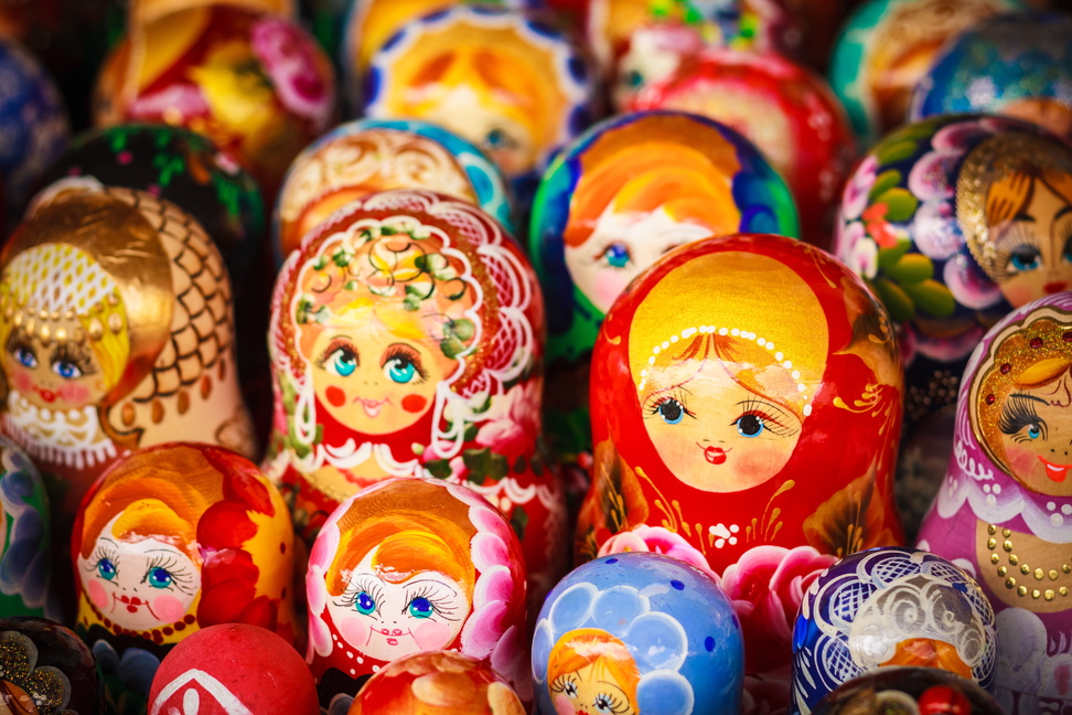 Collecting items like Russian dolls may not appeal, but consider one grouped with a great photograph from a trip to Moscow, along with other travel ephemera. Keepsake boxes and mobiles are alternative ways to display knickknacks.