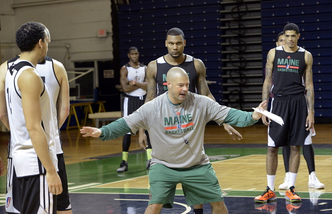 Coach Mike Taylor will lead the Maine Red Claws through an intrasquad scrimmage Sunday at Biddeford High.
