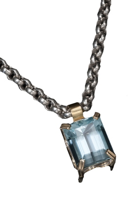 Aquamarine necklace by Tina Dinsmore.