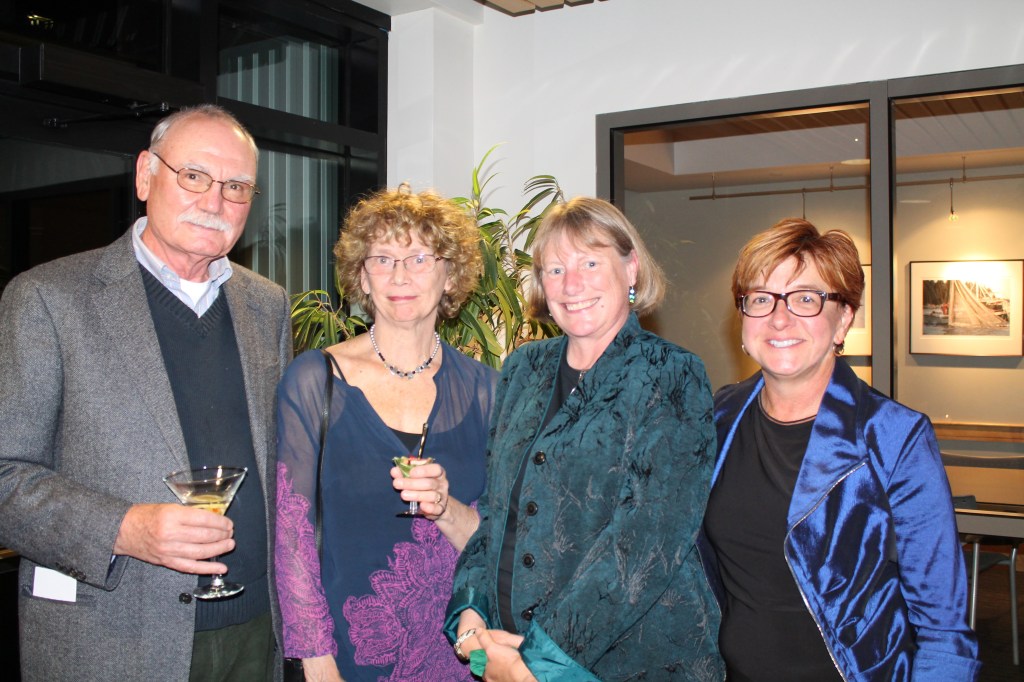 Stephen Busch, an artist from South Bristol, with Sally Loughridge, author and featured artist, also of South Bristol, Susan Clifford of the American Cancer Society and Jac Ouellette, featured artist and event founder