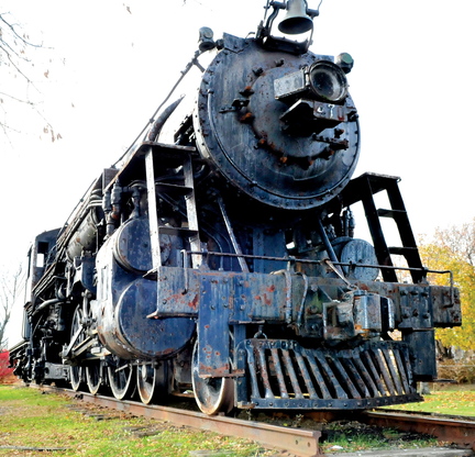 Staff photo by David Leaming ALL ABOARD: The Waterville City Council is considering selling the 470 locomotive that is a city landmark on College Avenue.