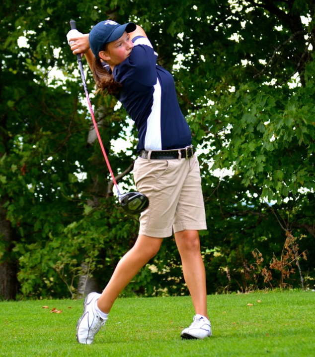 Jenna Hallett of Presque Isle, the Player of the Year in girls’ golf, hopes to be back on the course next summer after undergoing surgery to reconstruct her left knee.