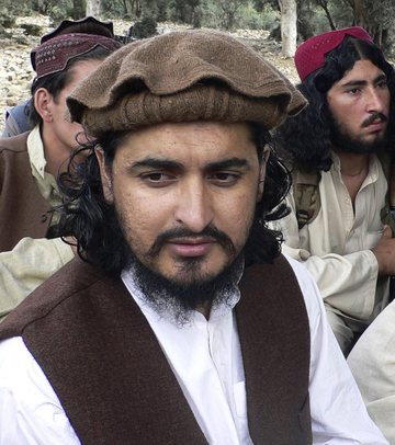 Pakistani Taliban chief Hakimullah Mehsud is shown in the Pakistani tribal area of South Waziristan along the Afghanistan border. Intelligence officials said that Mehsud was killed in a U.S. drone strike.