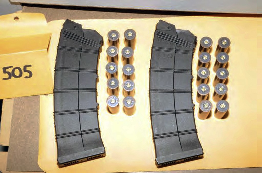 This image contained in the “Appendix to Report on the Shootings at Sandy Hook Elementary School, Newtown, Connecticut On December 14, 2012” and released Monday, Nov. 25, 2013, by the Danbury, Conn., State’s Attorney shows ammunition found at Sandy Hook Elementary School in Newtown, Conn. Adam Lanza opened fire inside the school killing 20 first-graders and six educators before killing himself as police arrived