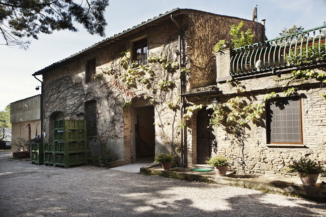 The entrance to La Montagnola estate’s oil mill, which bottles some of the country’s best extra-virgin olive oil. Villas and apartments on the working olive estate are available for rent.