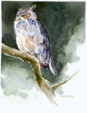 “Great Horned Owl” by Michael Boardman.