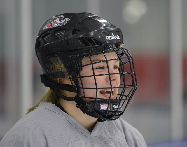 Alyssa Hulst may have a father who played pro hockey in Portland but she’s more than making her own way in high school hockey, playing for a contender at Scarborough.