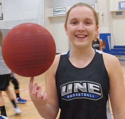 Meghan Gribbin started every game last year for UNE and averaged 7.2 points per game. Coach Anthony Ewing, however, wants her to shoot more this year.